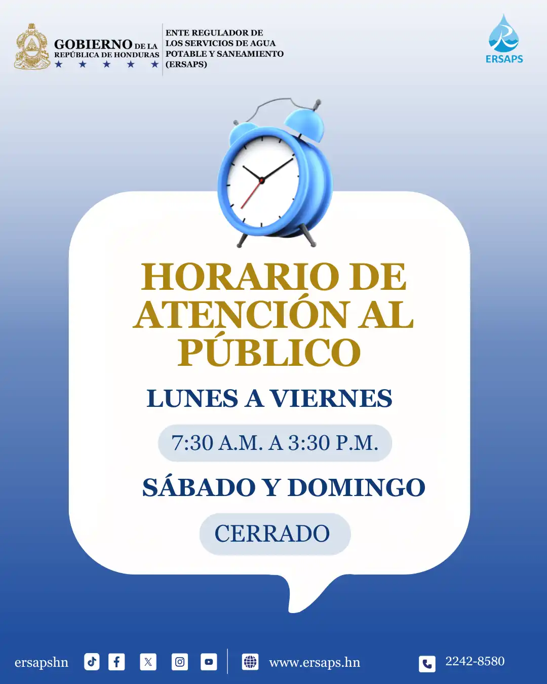 Horarios de atención